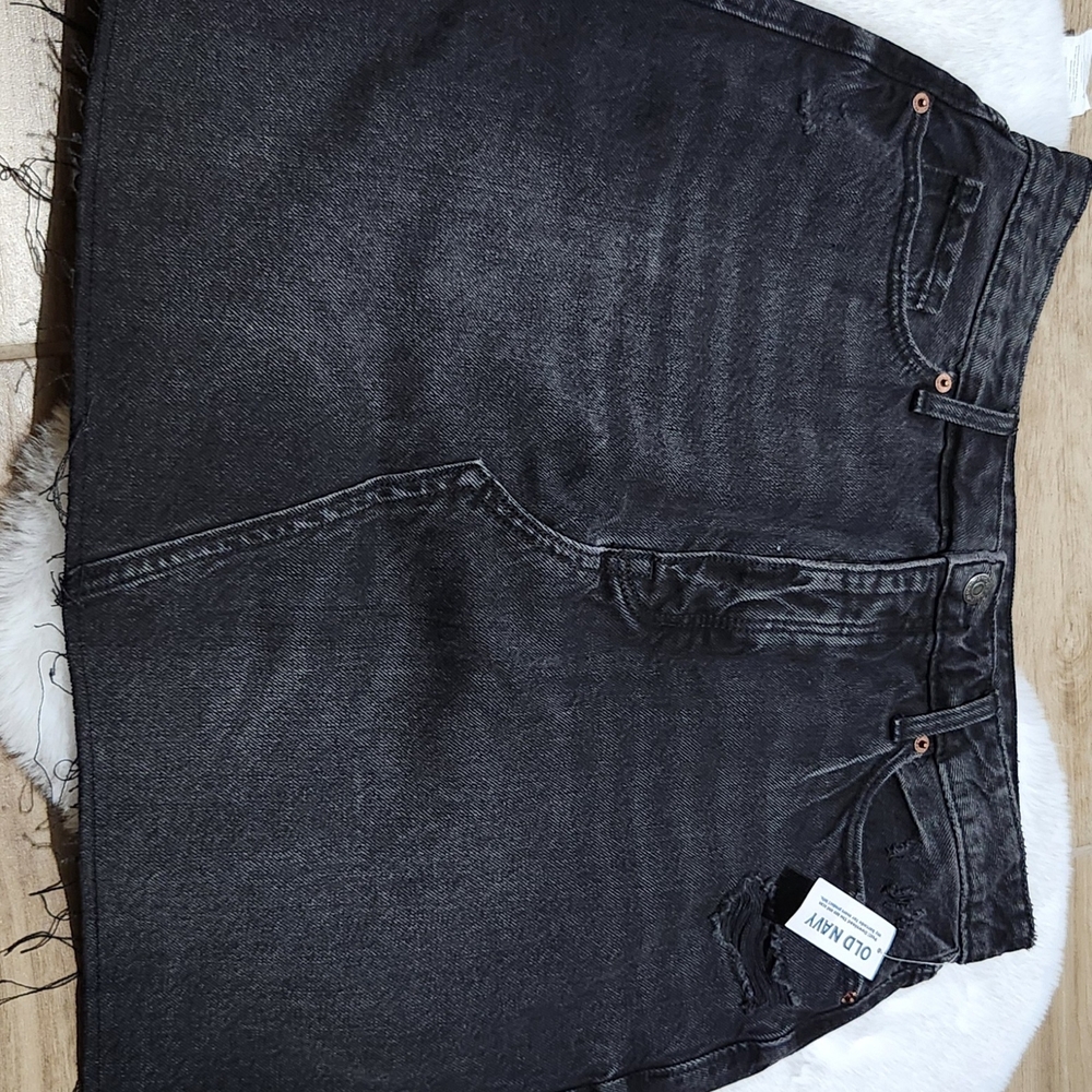 Old Navy Black Denim Skirt